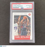 2015-16 NBA Hoops #40 Thabo Sefolosha Signed Card PSA/DNA Slabbed Hawks