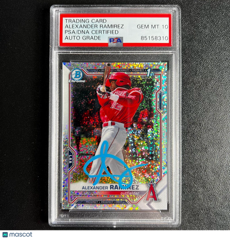 2021 Bowman Chrome #BCP-145 Alexander Ramirez Signed Card Auto 10