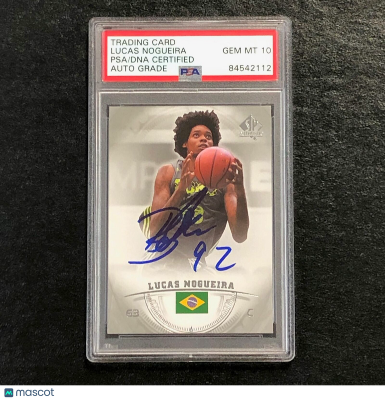 2013-14 SP Authentic #29 Lucas Nogueira Signed Card AUTO 10 PSA Slabbed Brazil