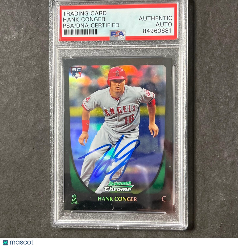 2011 Bowman Chrome #199 Hank Conger Signed Card PSA Slabbed Auto Angels