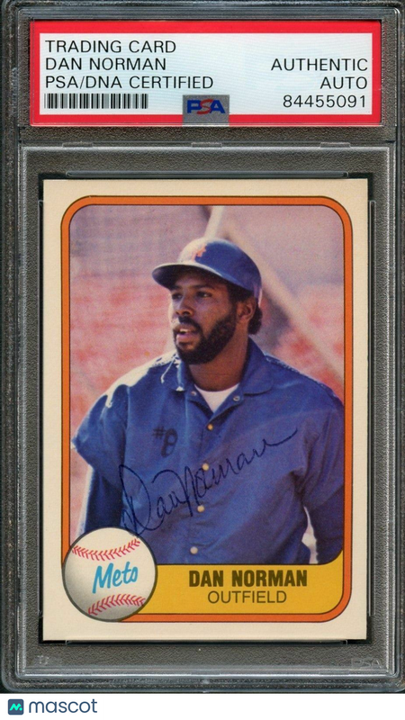 1981 Fleer #337 Dan Norman Signed Card PSA Slabbed Auto Mets
