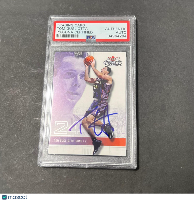 2001-02 Fleer #173 Tom Gugliotta Signed AUTO PSA Slabbed Suns