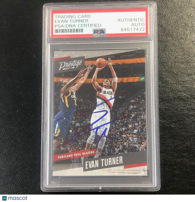 2017-18 Panini Prestige #138 Evan Turner Signed Card AUTO PSA Slabbed Trailblaze