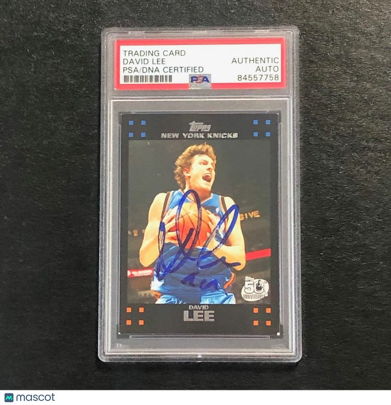2007-08 Topps #42 David Lee Signed Card Auto PSA Slabbed Knicks