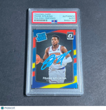 2017-18 Panini Donruss Optic #193 Frank Ntilikina Signed Card AUTO PSA Slabbed R