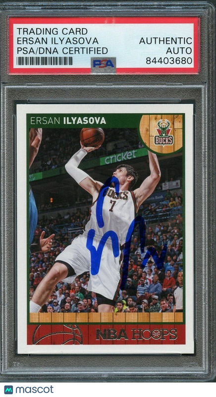 2013-14 NBA Hoops #102 Ersan Ilyasova Signed Card AUTO PSA Slabbed
