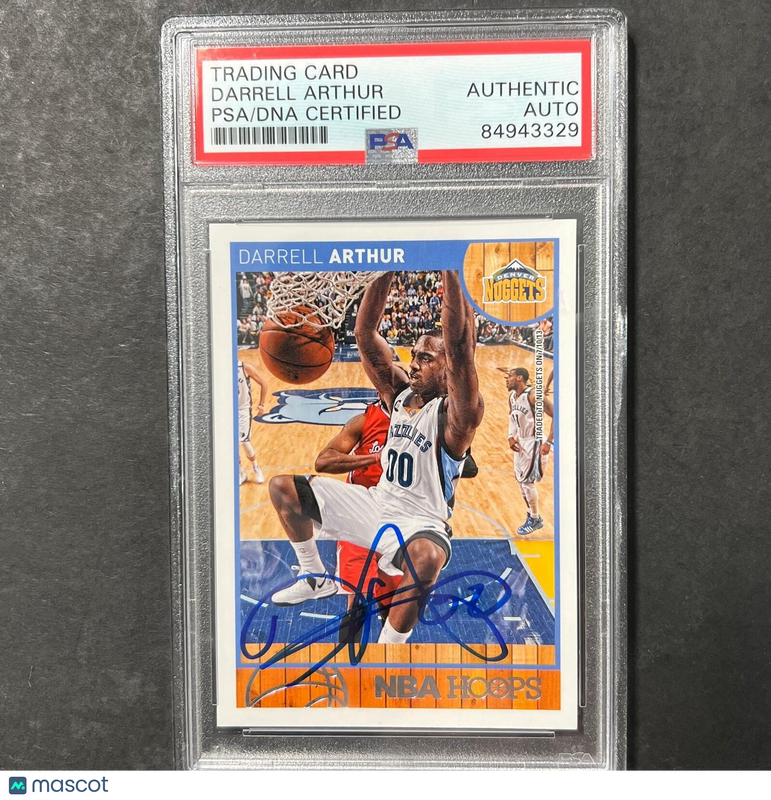 2013-14 NBA HOOPS #12 Darrell Arthur Signed Card AUTO PSA Slabbed Nuggets