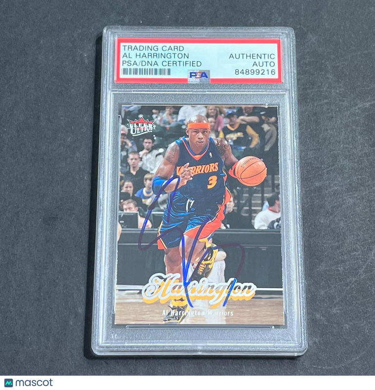 2006-07 Fleer Traditions #55 Al Harrington Signed Card AUTO PSA Slabbed Warriors
