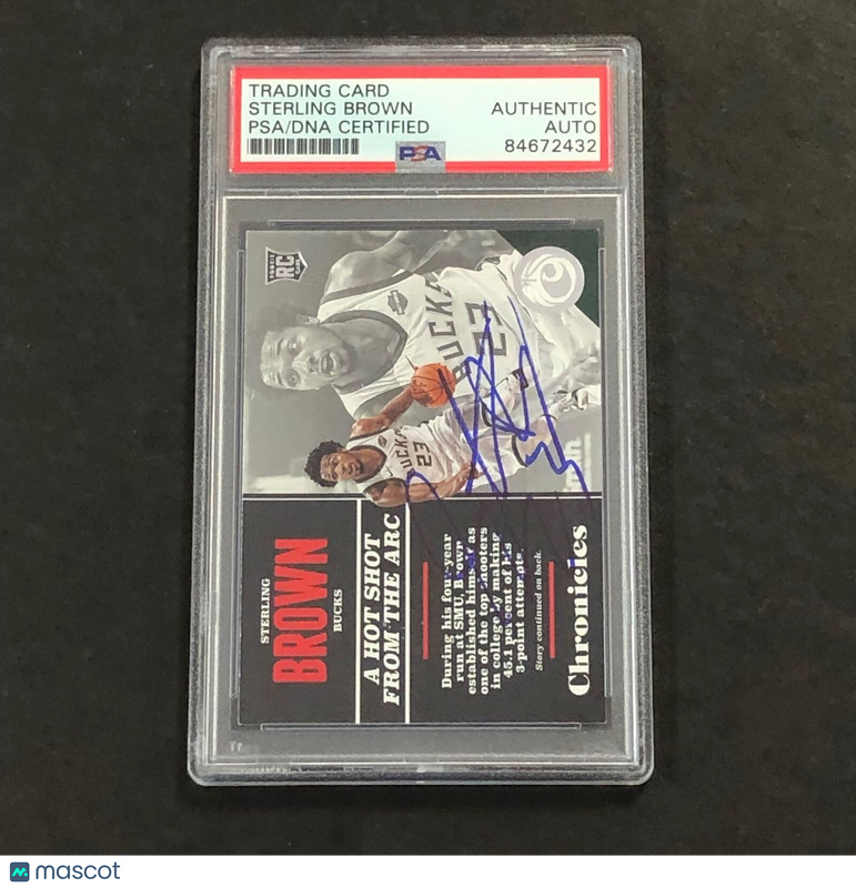 2017-18 Panini Chronicles #120 Sterling Brown Signed Card AUTO PSA/DNA Slabbed R