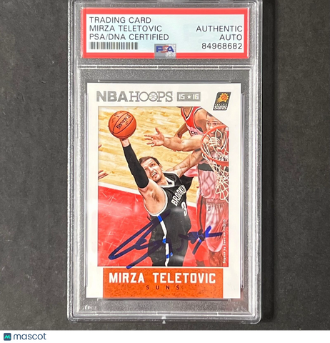 2015-16 NBA Hoops #36 Mirza Teletovic Signed Card PSA Slabbed Suns