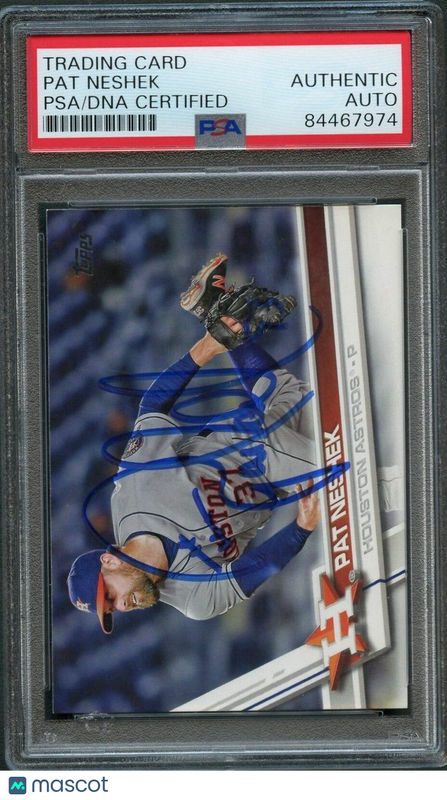 2017 Topps #272 Pat Neshek Signed Card PSA Slabbed Auto Astros