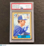 1987 Topps Baseball #698 Ernie Whitt PSA/DNA Slabbed Autographed AUTO Blue Jays