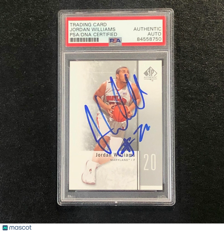 2011-12 SP Authentic #36 Jordan Williams Signed Card Auto PSA Slabbed Terrapins