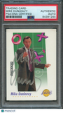 1991-92 SkyBox #390 Mike Dunleavy Signed Card AUTO PSA Slabbed Lakers