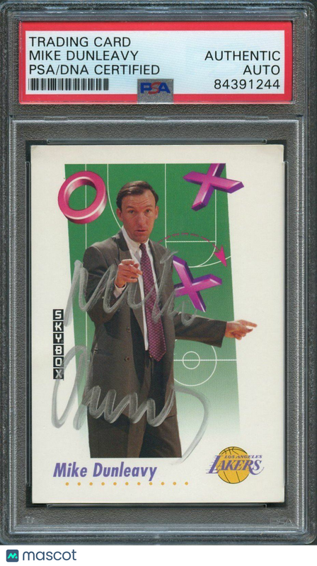 1991-92 SkyBox #390 Mike Dunleavy Signed Card AUTO PSA Slabbed Lakers
