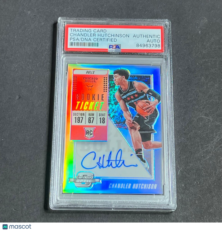 2018-19 Panini Contenders Optic #129 Chandler Hutchison Signed Card AUTO PSA Sla