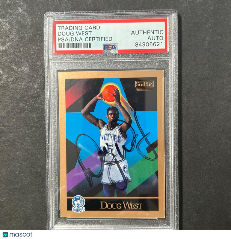 1990 Skybox #397 Doug West Signed Card AUTO PSA Slabbed Minnesota Timberwolves