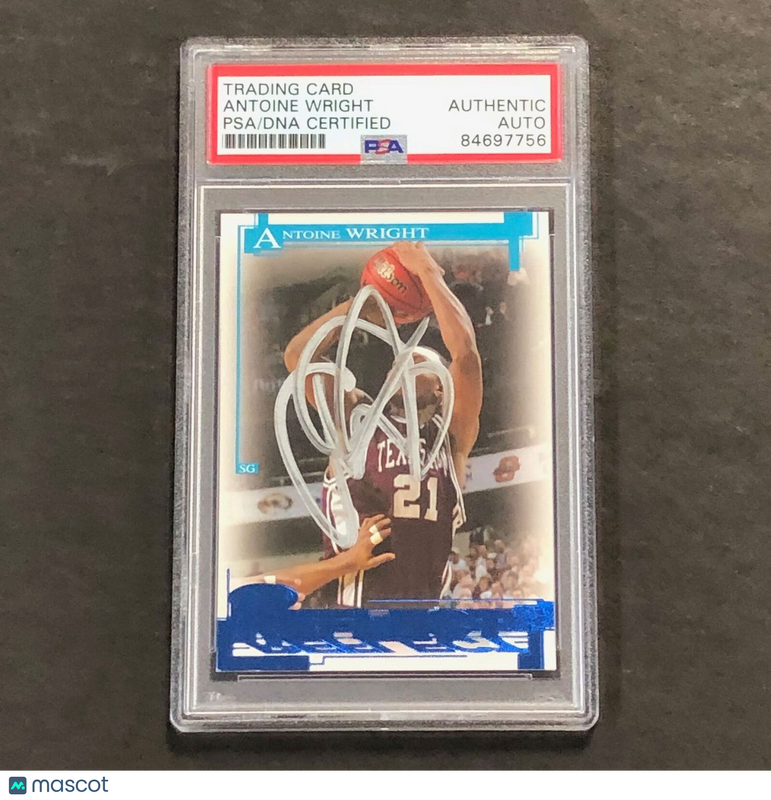 2005 Sage Reflect #R21 Antoine Wright Signed Card PSA Slabbed Texas A&M