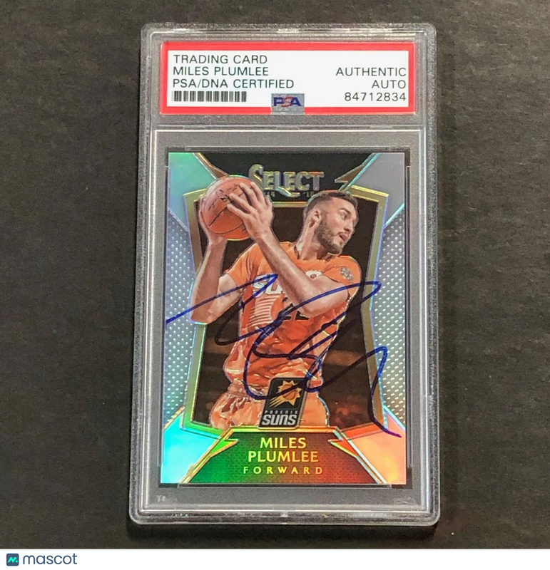 2014-15 Panini Select #27 Miles Plumlee Signed Card AUTO PSA Slabbed Suns