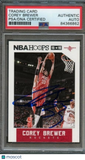 2015-16 NBA Hoops #197 Corey Brewer Signed Card AUTO PSA Slabbed Rockets