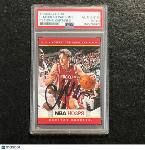 2012-13 Panini  Hoops #252 Chandler Parsons Signed Card Auto PSA Slabbed Rockets
