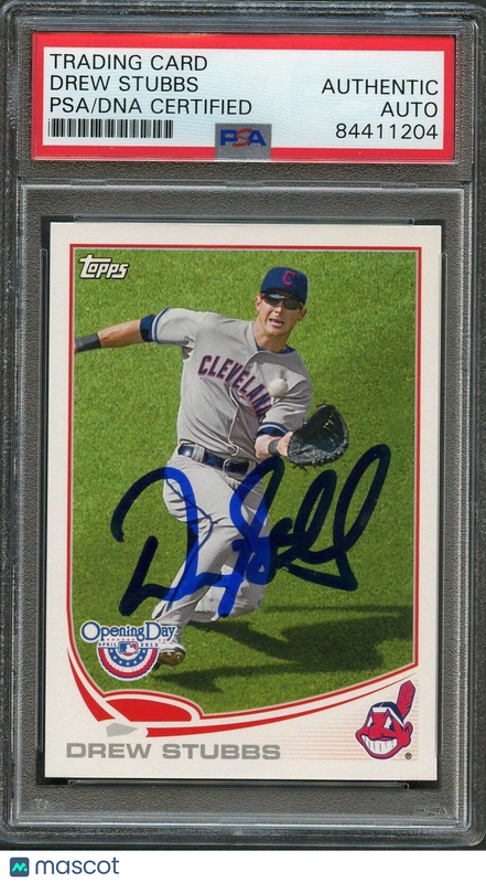 2013 Topps Opening Day #89 Drew Stubbs Signed Card PSA Slabbed Auto Cleveland