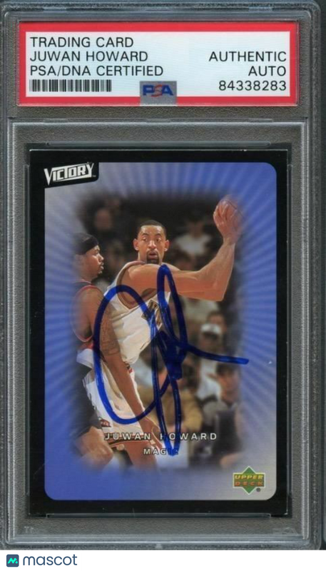 2003-04 Upper Deck Victory #21 Juwan Howard Signed Card AUTO PSA/DNA Slabbed