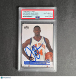 2002-03 Upper Deck #114 Antonio McDyess Signed Card AUTO PSA Slabbed Knicks