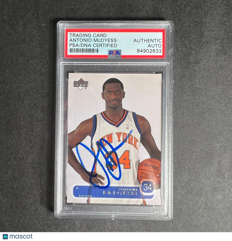 2002-03 Upper Deck #114 Antonio McDyess Signed Card AUTO PSA Slabbed Knicks