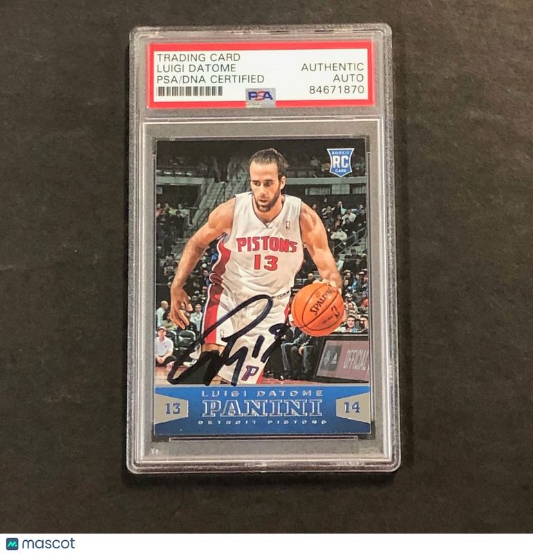 2013-14 Panini #180 Luigi Datome Signed Card PSA Slabbed RC Pistons