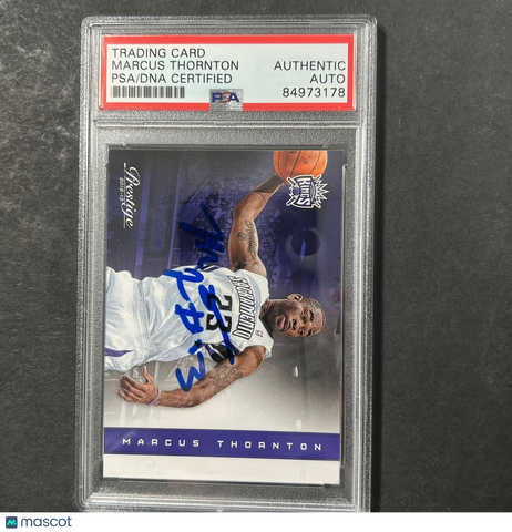 2012-13 Panini Prestige #130 Marcus Thornton Signed Card AUTO PSA Slabbed Kings