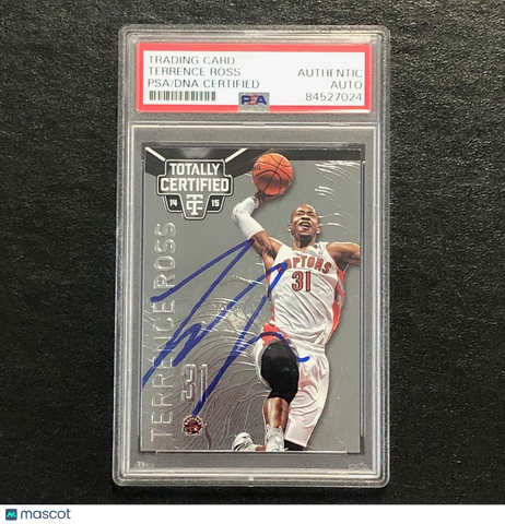 2014-15 Totally Certified #27 Terrence Ross Signed Card AUTO PSA Slabbed Raptors