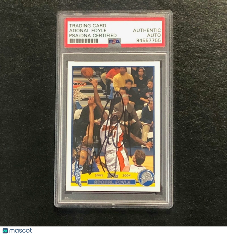 2003-04 Topps Basketball #213 Adonal Foyle Signed Card AUTO PSA Slabbed Warriors