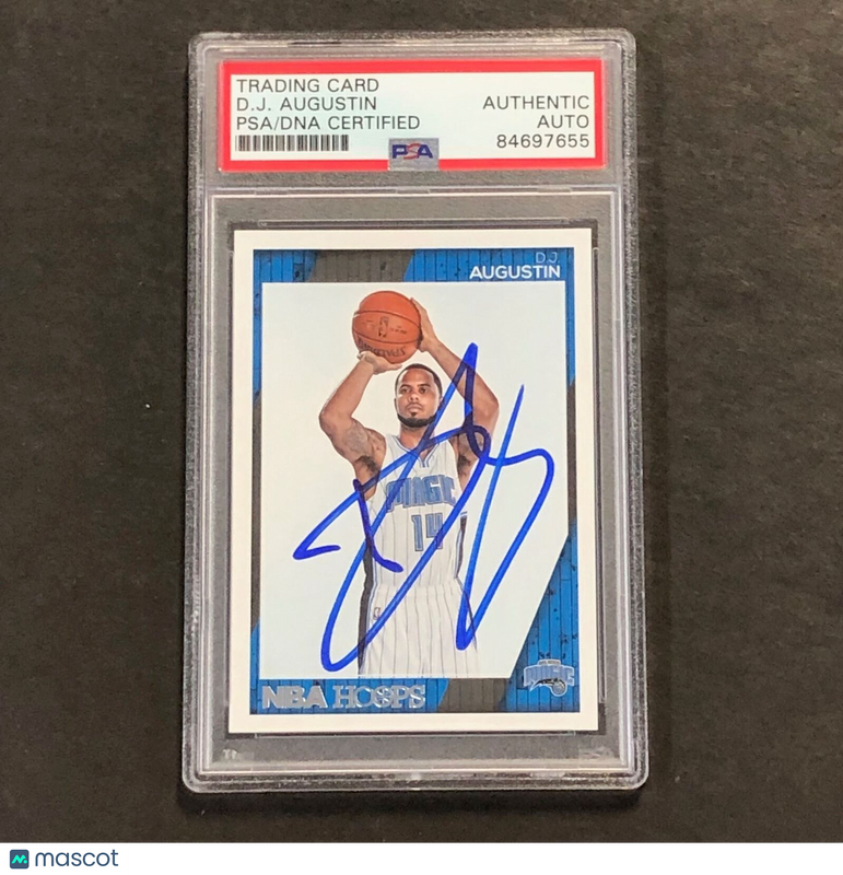 2016-17 NBA Hoops #217 DJ Augustin Signed Card AUTO PSA Slabbed Magic