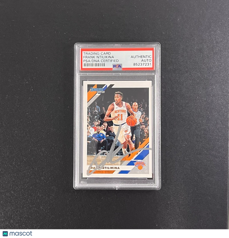 2019-20 Panini Donruss #136 Frank Ntilikina Signed Card AUTO PSA Slabbed Knicks