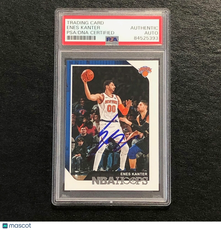 2018-19 NBA Hoops #28 Enes Kanter Signed AUTO PSA Slabbed Knicks