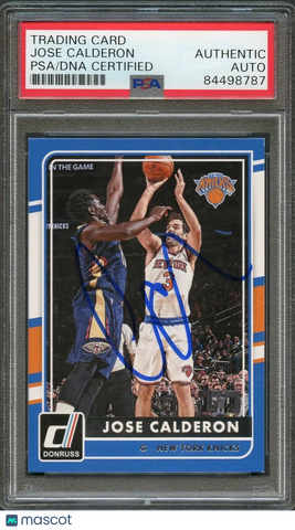 2015-16 Donruss Basketball #138 Jose Calderon Signed Card AUTO PSA Slabbed Knick