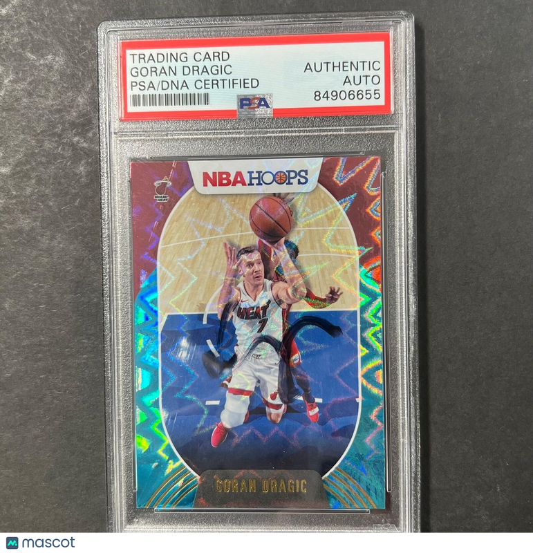2020-21 NBA Hoops #165 Goran Dragic Signed Card AUTO PSA/DNA Slabbed Heat