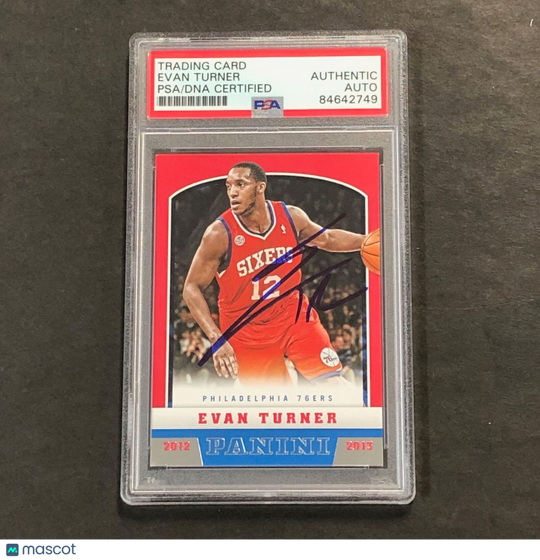 2012-13 Panini Basketball #62 Evan Turner Signed Card AUTO PSA Slabbed 76ers