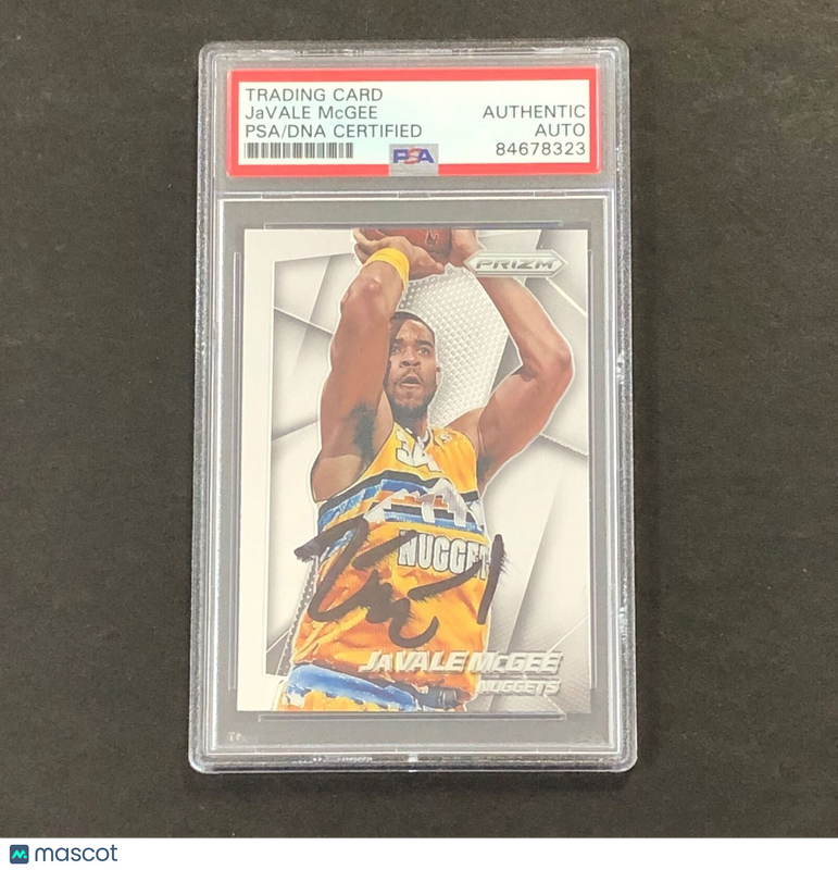 2014-15 Panini Prizm #55 JaVale McGee Signed PSA Slabbed Nuggets