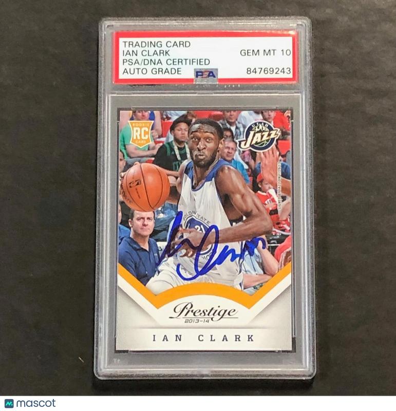 2013-14 Panini Prestige #198 Ian Clark Signed Card AUTO 10 PSA Slabbed RC Jazz
