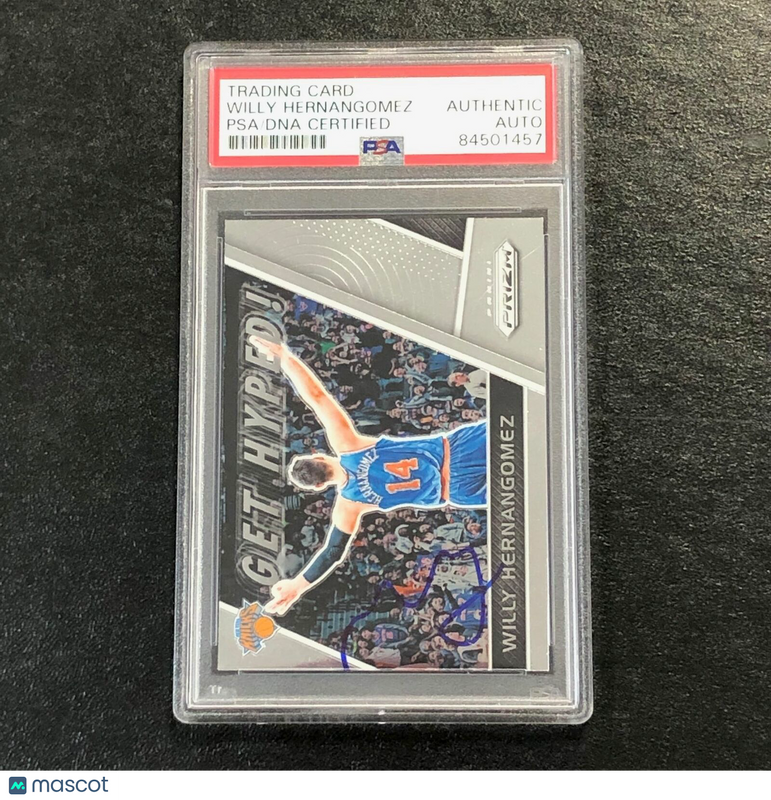 2017-18 Panini Prizm Get Hyped #GH-WH Willy Hernangomez Signed Card AUTO PSA Sla