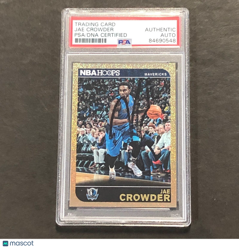 2014-15 NBA Hoops #103 Jae Crowder Signed Card AUTO PSA Slabbed Mavericks