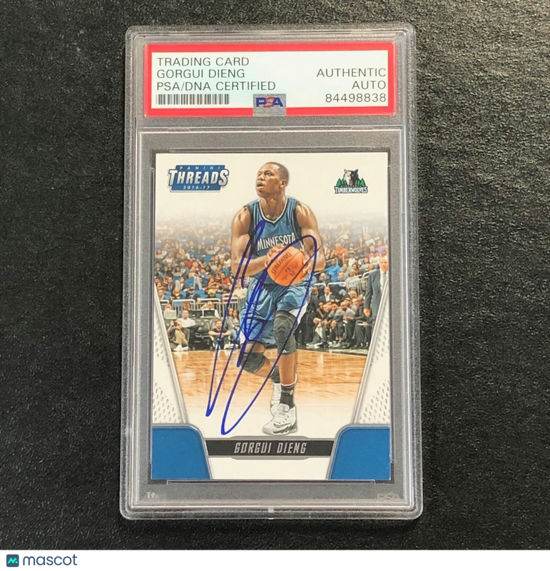 2016-17 Panini Threads #89 Gorgui Dieng Signed Card AUTO PSA Slabbed Minnesota T