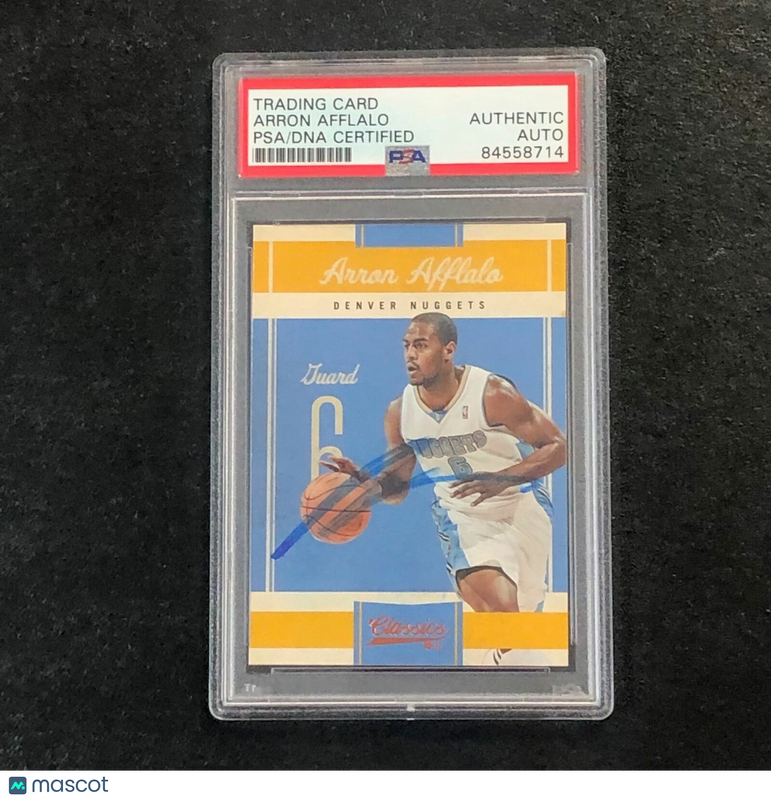 2010-11 Classics Timeless Tributes #42 Arron Afflalo Signed Card AUTO PSA Slabbe