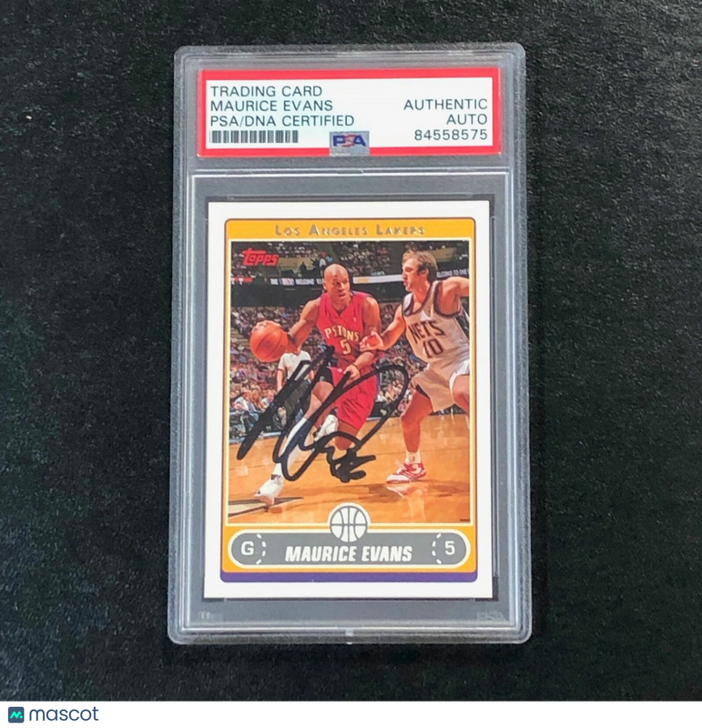 2006 Topps #60 Maurice Evans Signed Card Auto PSA Slabbed Los Angeles Lakers