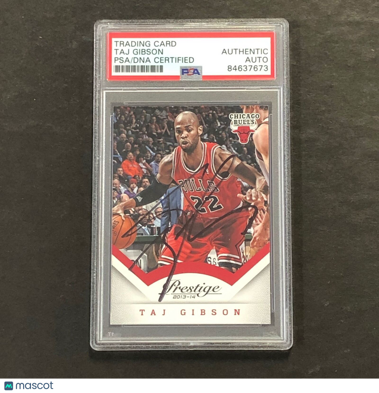 2013-14 Panini Prestige #128 Taj Gibson Signed Card AUTO PSA Slabbed Bulls