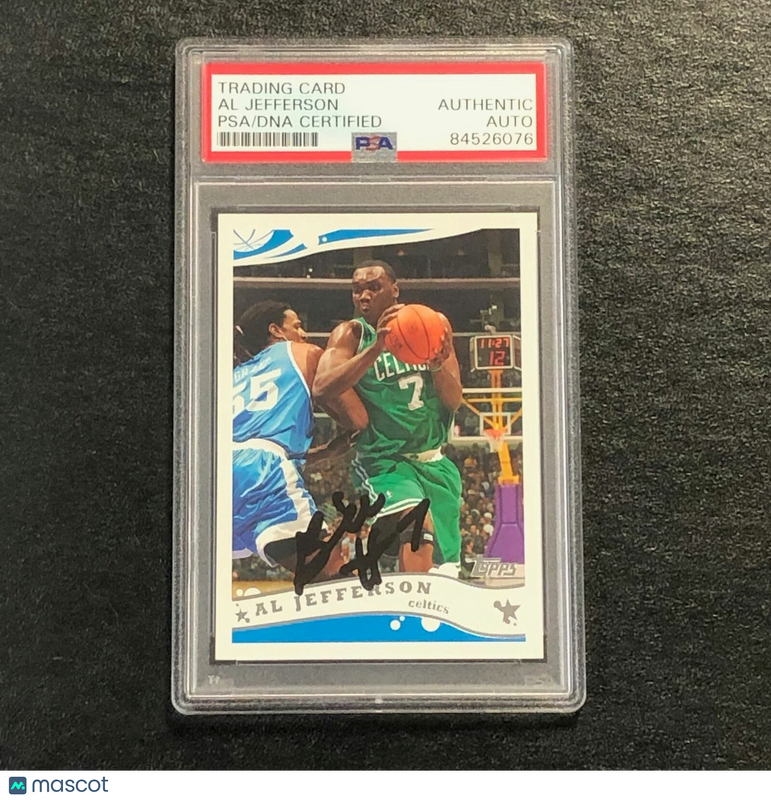 2005-06 Topps #105 Al Jefferson Signed Card AUTO PSA Slabbed Celtics