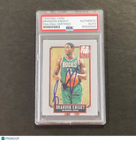 2013-14 Panini Elite #102 Brandon Knight Signed Card AUTO PSA Slabbed Bucks