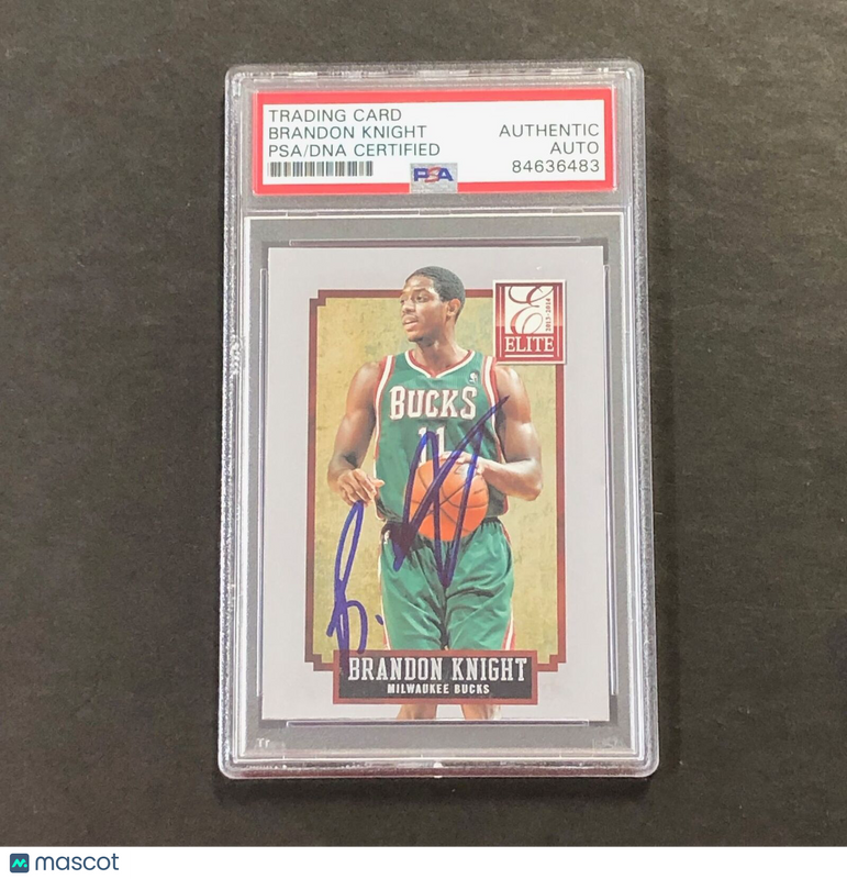 2013-14 Panini Elite #102 Brandon Knight Signed Card AUTO PSA Slabbed Bucks